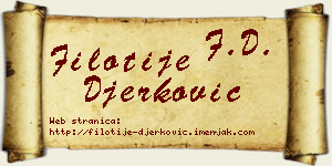 Filotije Đerković vizit kartica